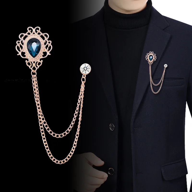Men Fashion Vintage - 뉴 빈티지 태슬 체인 라인스톤 크리스탈