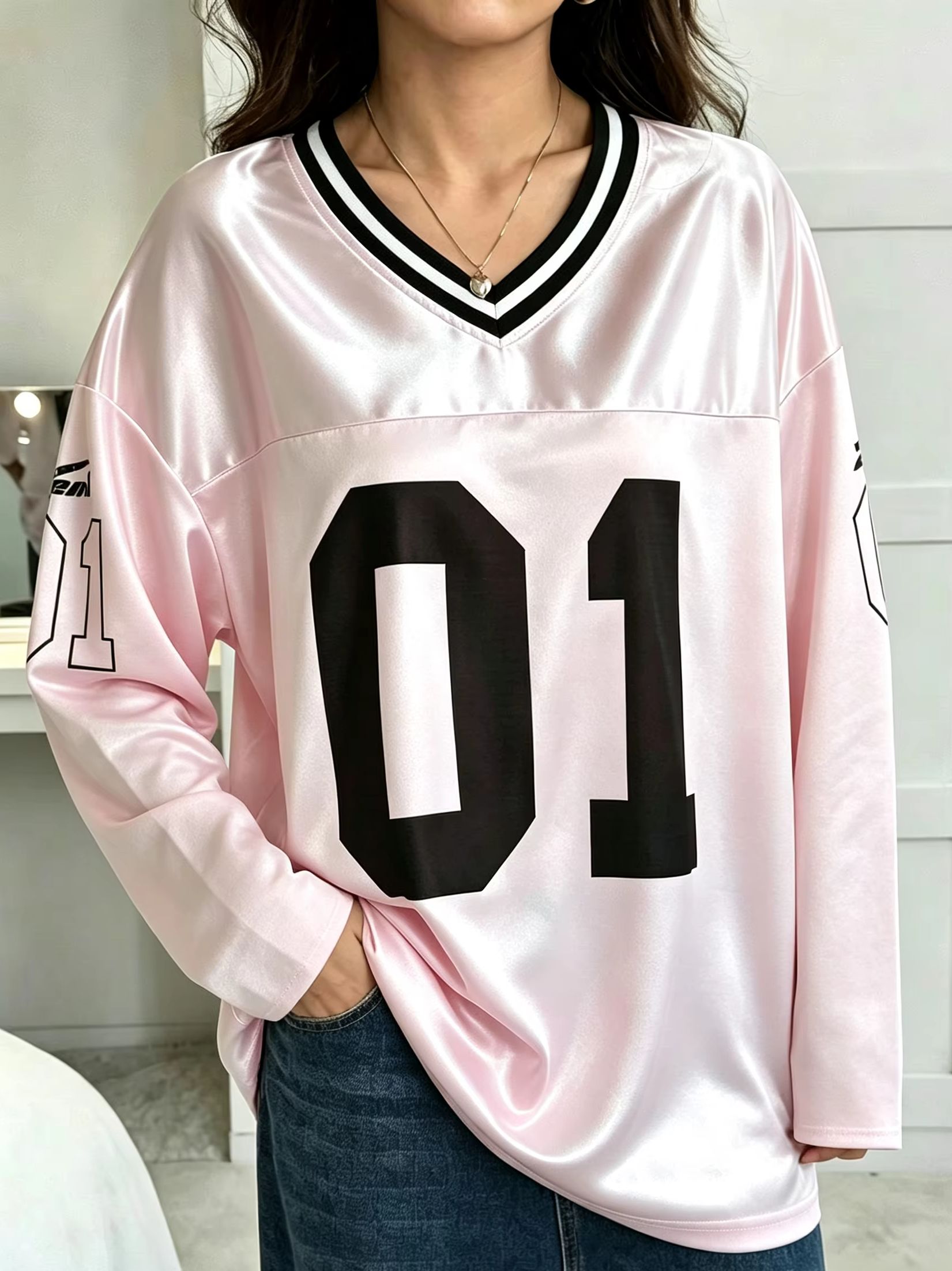 Men Fashion Vintage - 남녀공용 빈티지 긴소매 오버사이즈 01 넘버