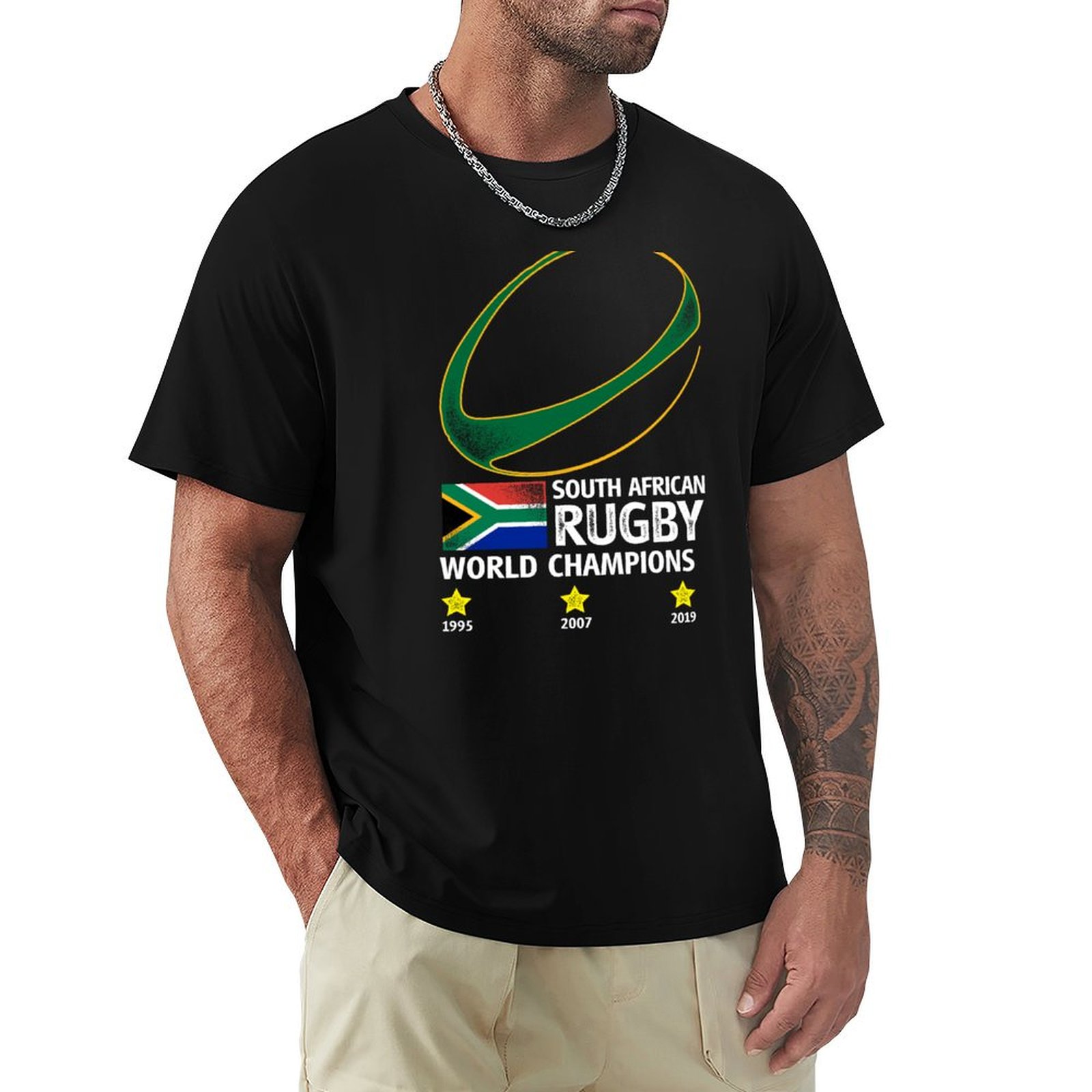 Mens Fashion Rugby Shirts - 럭비 남아프리카공화국 월드 챔피언스 티셔츠 패션