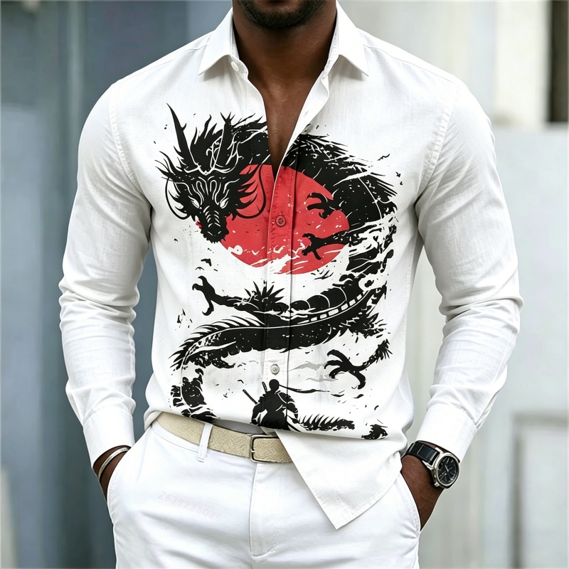 Men'S Fashion Tips - 2026 신상 남성 셔츠 화이트 블랙
