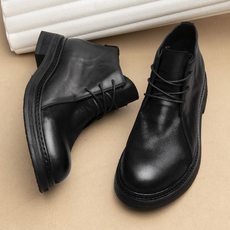 Men Fashion Vintage - 빈티지 남성용 천연 가죽 부츠 럭셔리