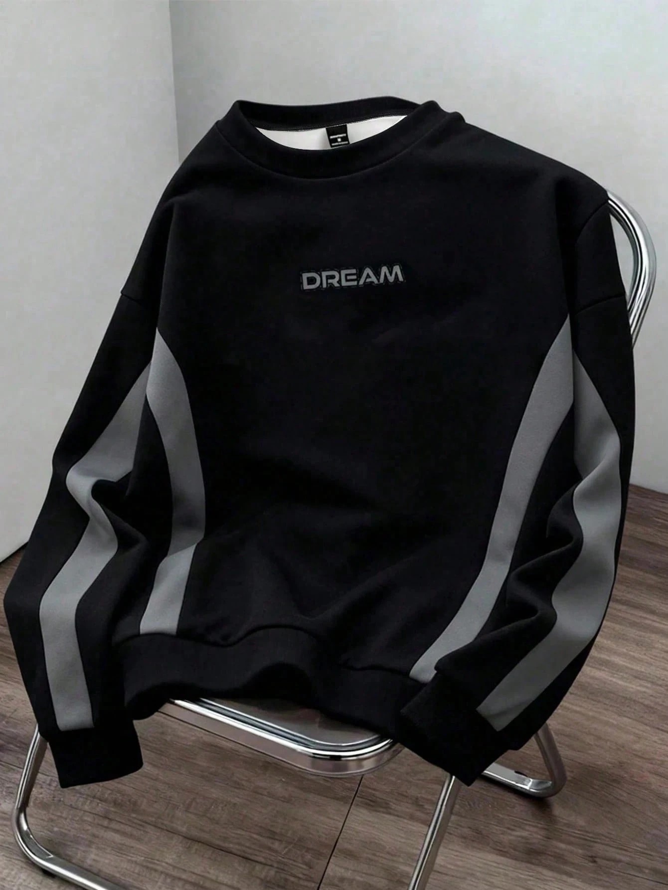 Men'S Winter Fashion - 가을/겨울 남성용 레터 프린트 라운드넥 스웨트셔츠