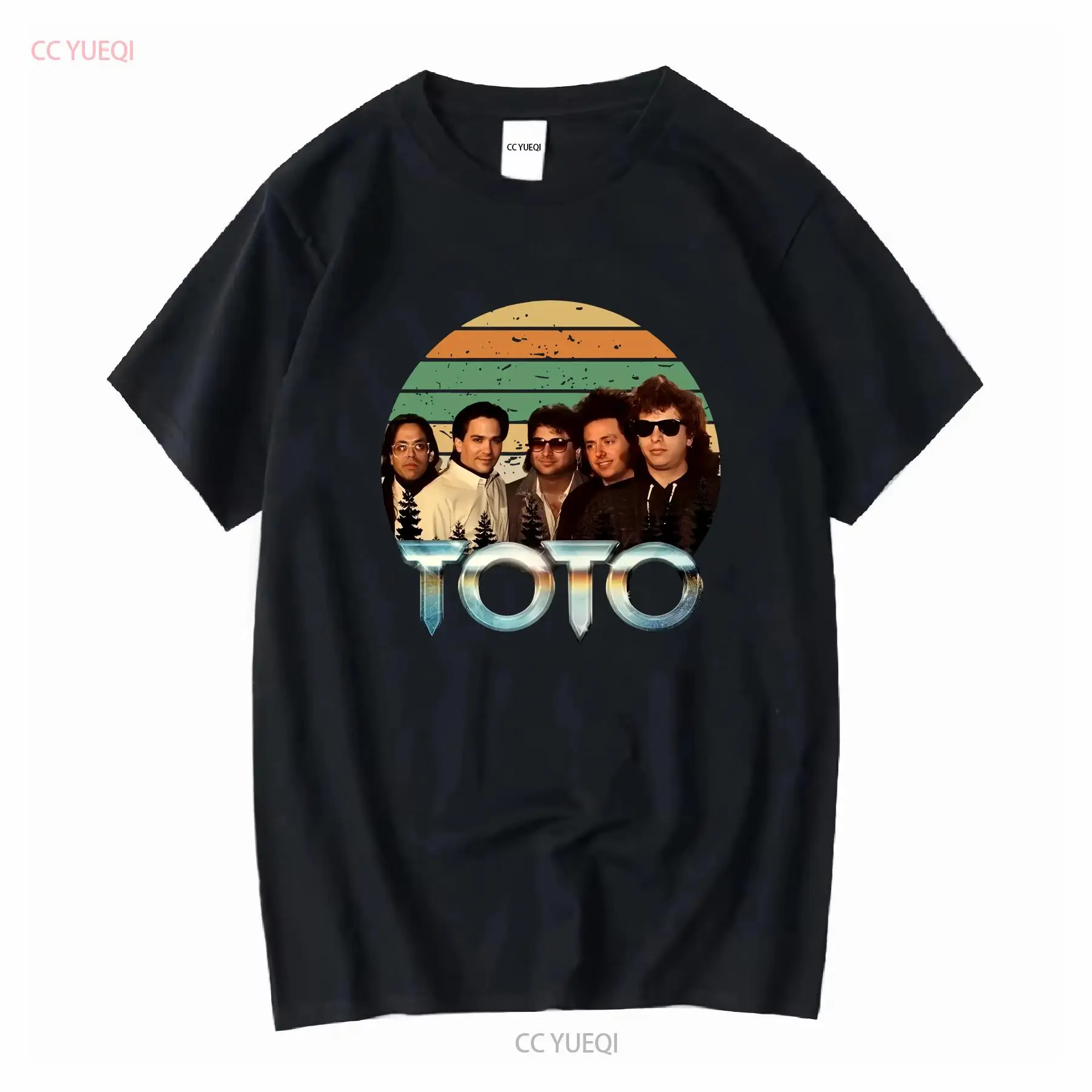 Mens Fashion In 1980S - Toto American Rock Band 빈티지 T