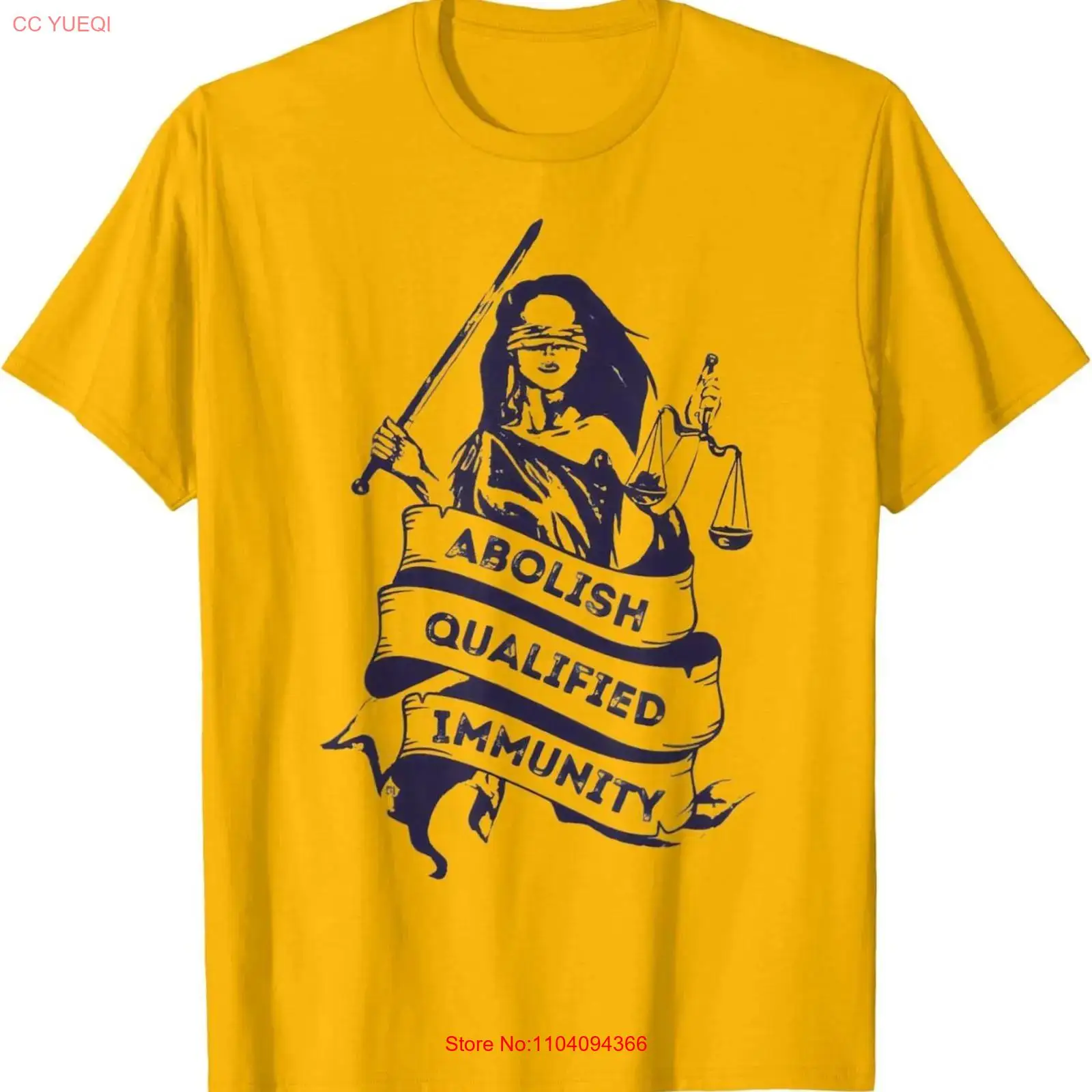 Men'S Fashion Everyday - Abolish Qualified Immunity T 셔츠 빈티지
