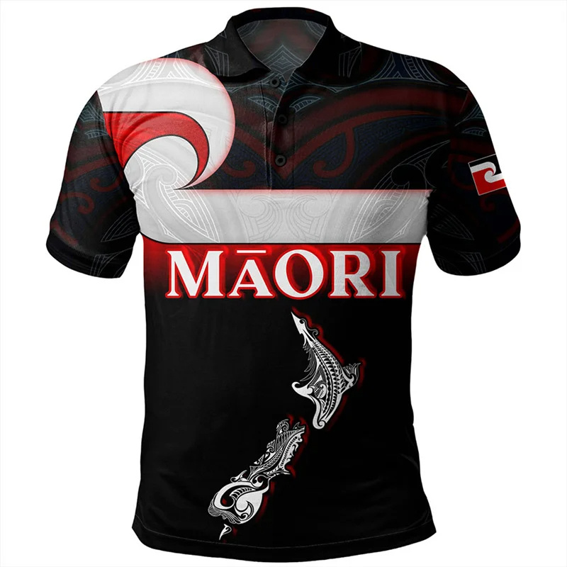 NZ 국기 마오리 패턴 럭비 3D 프린트 폴로 셔츠,  - Mens Fashion Rugby Shirts 리뷰 및 가격