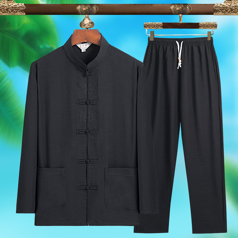 고급스러운 남성 패션 당나라 정장, 순수 실크 경량 긴 - Men'S Fashion Tips 리뷰 및 가격