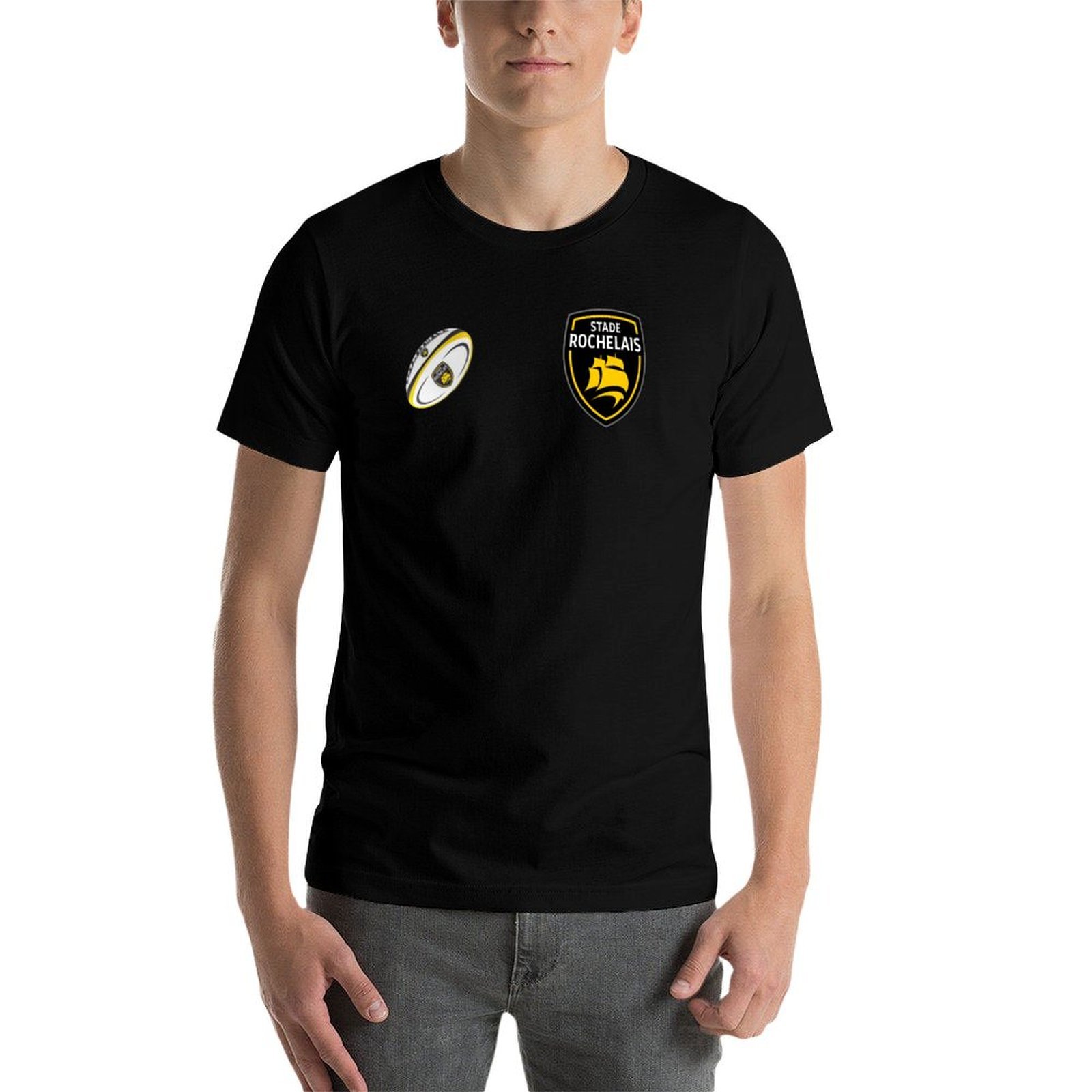 Stade Rochelais 럭비 디자인 티셔츠 캐주얼 - Mens Fashion Rugby Shirts 리뷰 및 가격