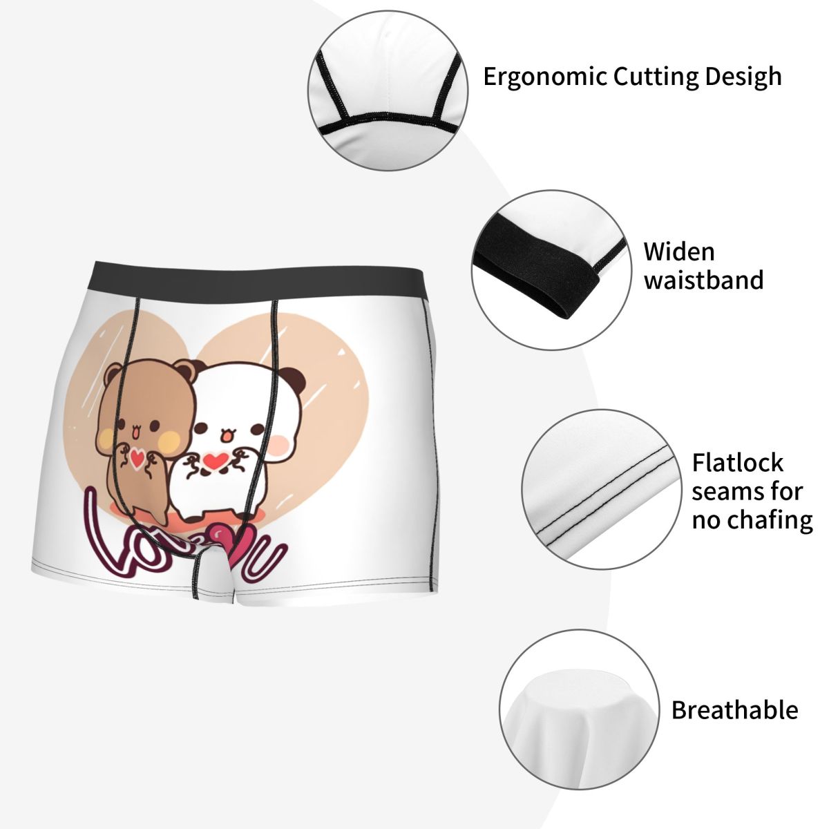 패션 팬더와 브라우니 복서 반바지 속옷 남성 통기성 트 - Men'S Fashion Underwear 리뷰 및 가격