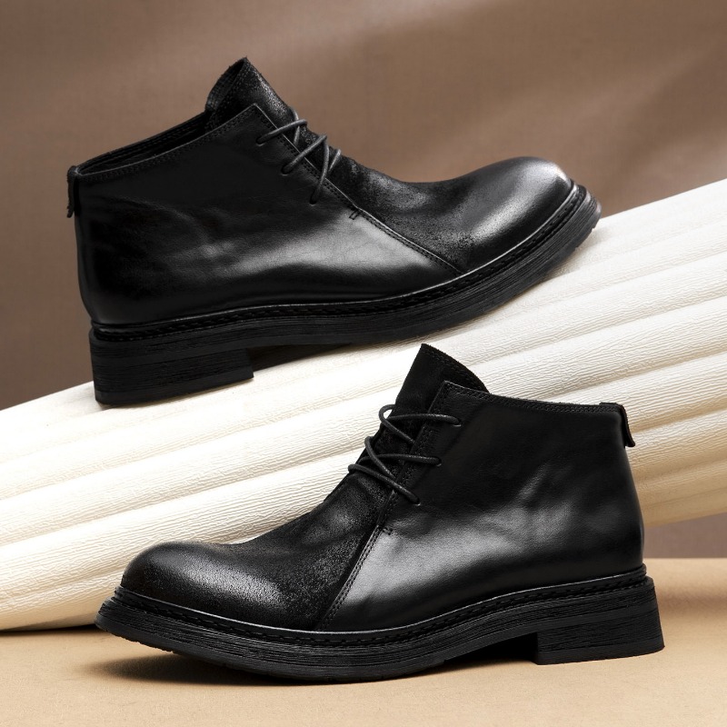 빈티지 남성용 천연 가죽 부츠 럭셔리 수제 2026 봄 - Men Fashion Vintage 리뷰 및 가격