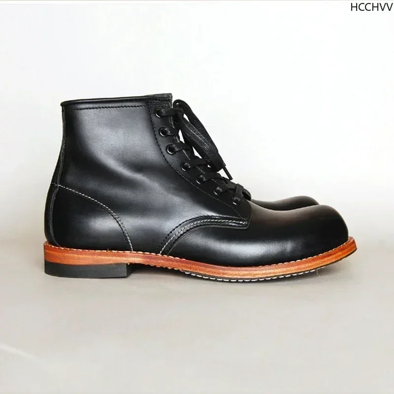 남성용 빈티지 굿이어 웰티드 정품 가죽 부츠, 수제 작 - Men Fashion Vintage 리뷰 및 가격