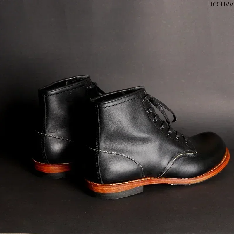 남성용 빈티지 굿이어 웰티드 정품 가죽 부츠, 수제 작 - Men Fashion Vintage 리뷰 및 가격